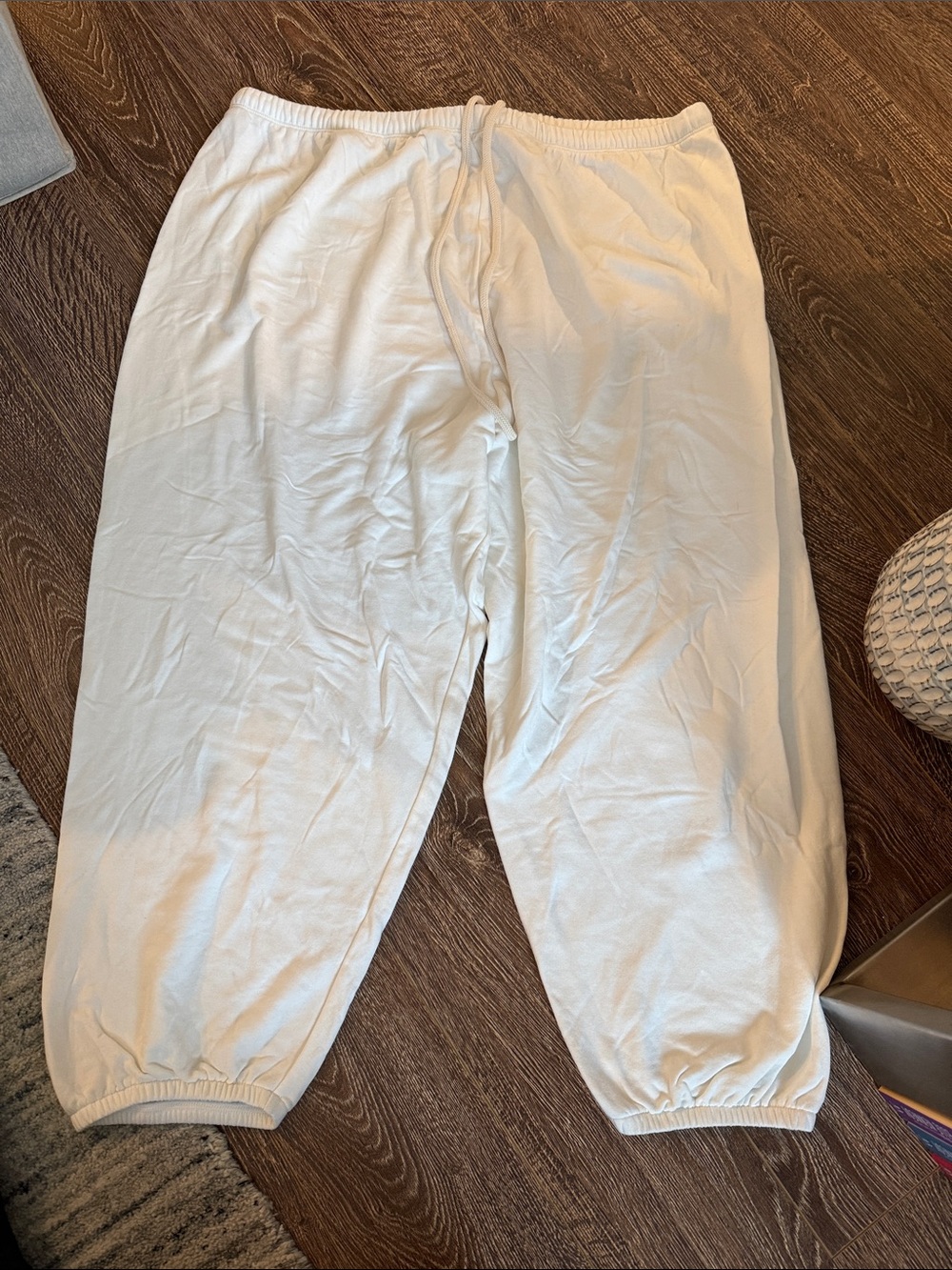 Aerie Offline White Elastic-Waist Sweatpants XXL